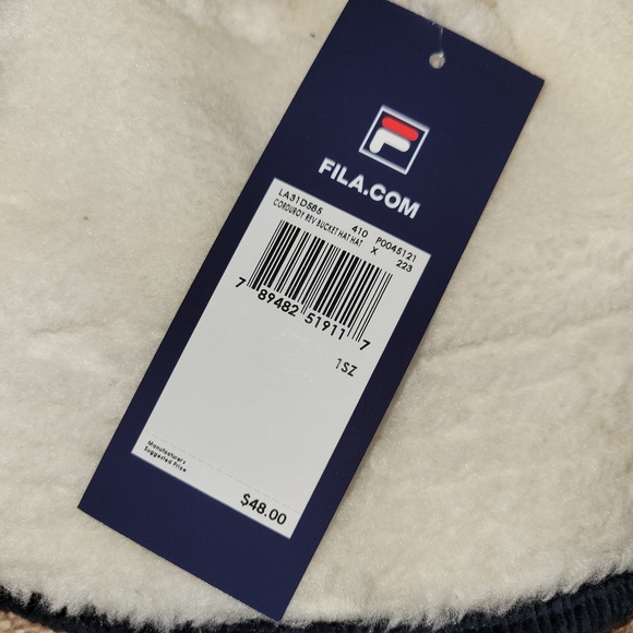 (+)W FILA Sherpa/Corduroy Reversible Bucket Hat